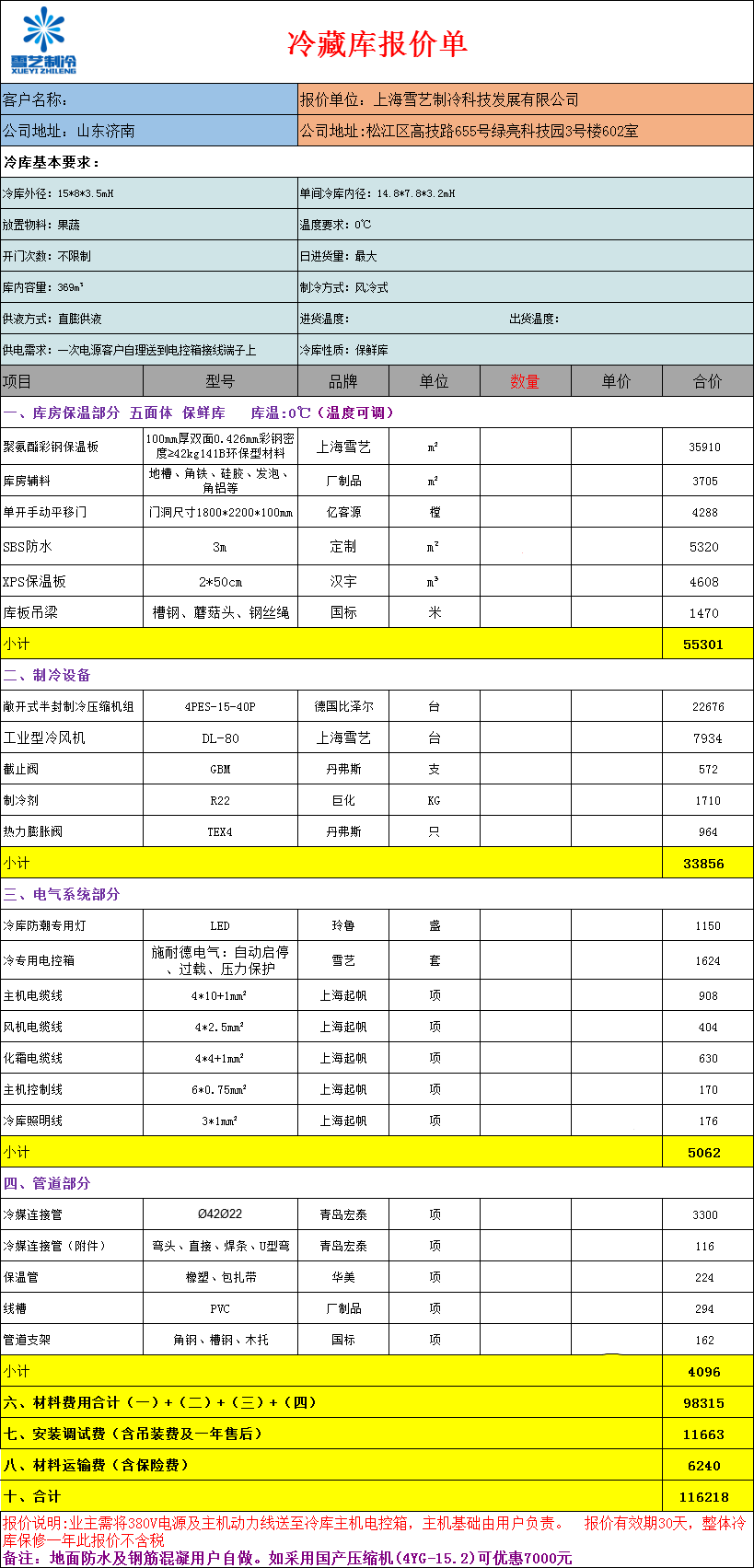 大蒜保鮮冷庫(kù)報(bào)價(jià)表